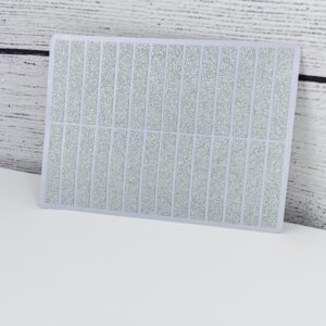 Header Sticker Sheet Glitter Silver